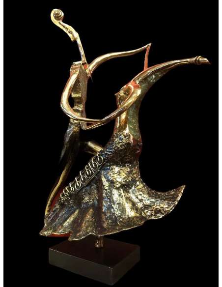 Couple Of Dancers By Christian Nowaczyk Sculpture 20th Century - sculptures other materials-Bozaart