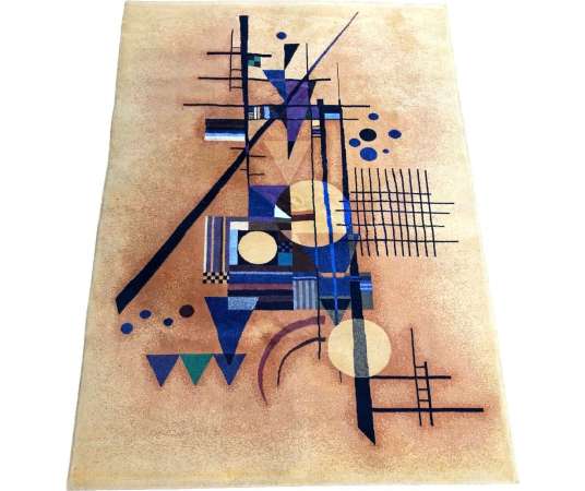 Kandinsky Vassily d'Après Composition Abstraite Tapis En Laine - Tapis