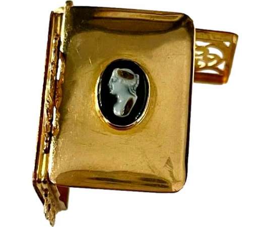 Gold Vinaigrette Pendant And Cameo - Pendants - medallions