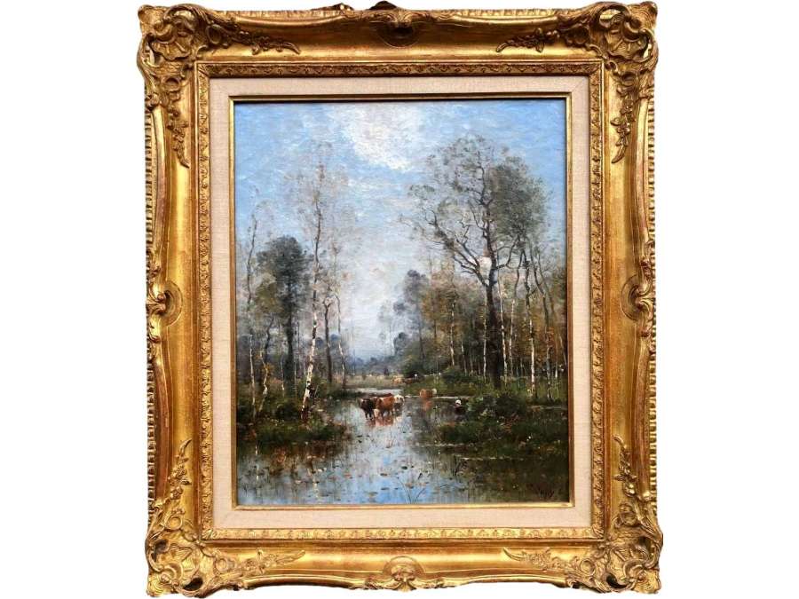 Japy Louis Aimé Painting 19th Century French School Oil On Canvas Signed