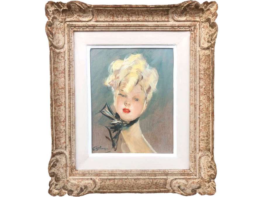 Domergue Jean Gabriel Painting XXth Century Worldly Painting