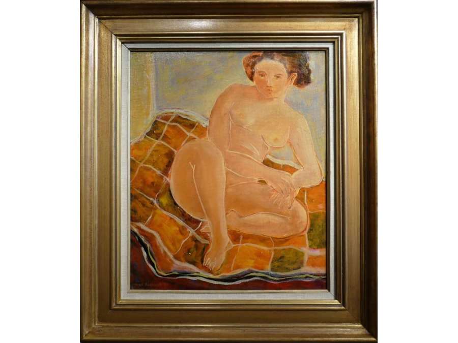 Papart Max The Model In 1951 Oil On Canvas Signed