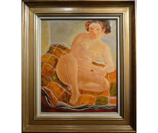 Papart Max The Model In 1951 Oil On Canvas Signed - Paintings other kind