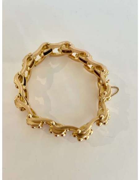 Rose Gold Bracelet Circa 1940 - Bracelets-Bozaart