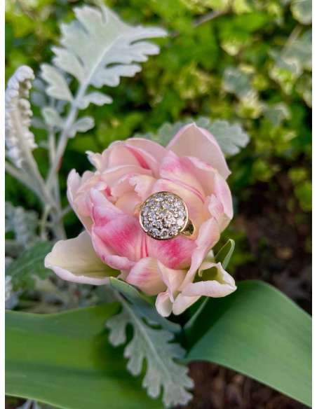 Bague Boule Pavée De Diamants - bagues-Bozaart