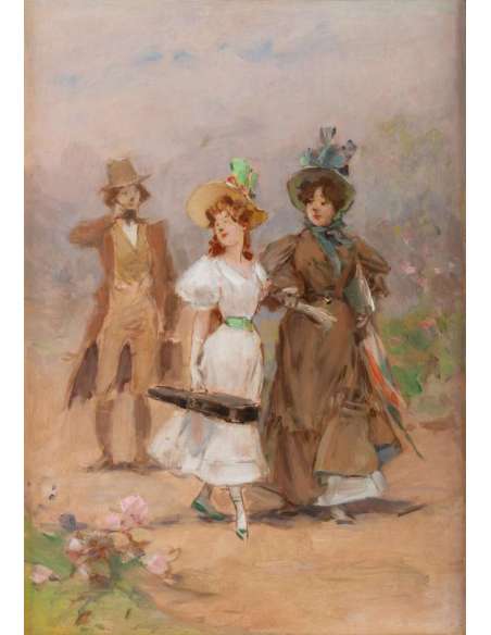 Frederik Hendrik KAEMMERER (The Hague 1839 - Paris 1902) - The young violinist. - Paintings genre scenes-Bozaart