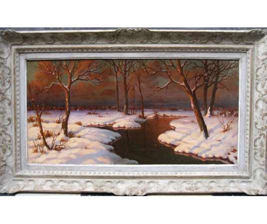 A painting by Serge SEDRAC (Born in 1878 in Georgia, died in 1974 in Paris) Russian - Landscape paintings