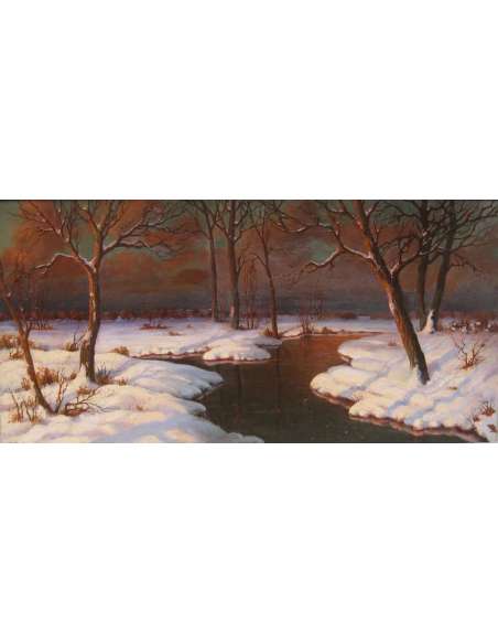 A painting by Serge SEDRAC (Born in 1878 in Georgia, died in 1974 in Paris) Russian - Landscape paintings-Bozaart