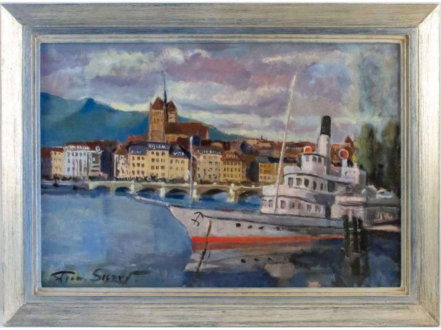 SICARD Pierre (Paris 1900, 1980) French- View of Geneva. - Landscape paintings