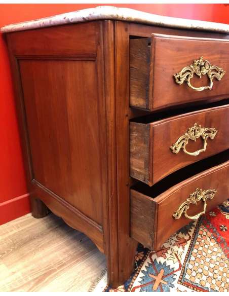 Louis XV Period Chest Of Drawers In Cuban Mahogany - Dressers-Bozaart