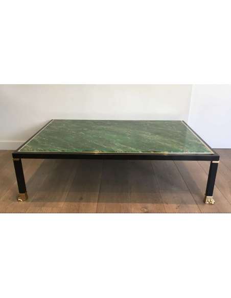 Table Basse en Métal Laqué Noir Années 70-Bozaart