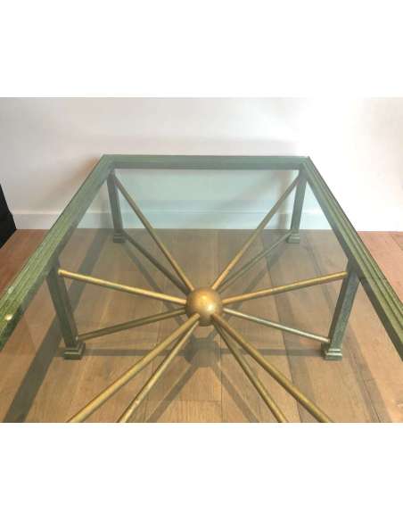 20th Century Steel and Wrought Iron Coffee Table-Bozaart