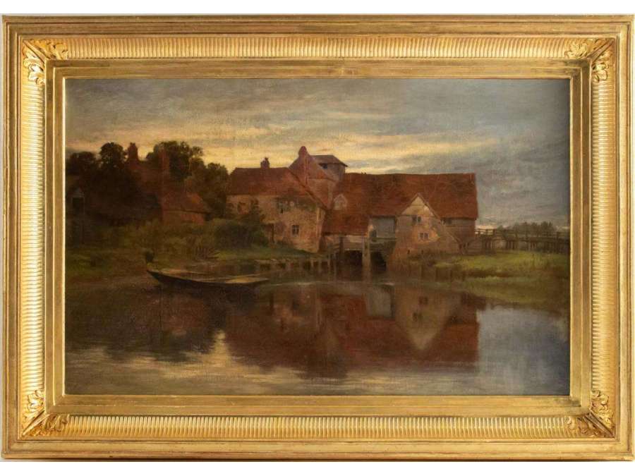 Hervier Louis Adolphe (1819, 1879) Français -le Moulin - Tableaux paysages
