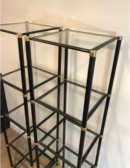 Pair of 70's Metal Shelves-Bozaart