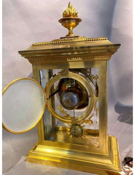 Importante Pendule Cage Vitrée, Louis XVI - pendules anciennes-Bozaart