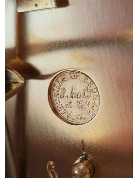 Pendule Plaques De Sèvres Et Bronze Doré Au Thème De l'Amour - pendules anciennes-Bozaart