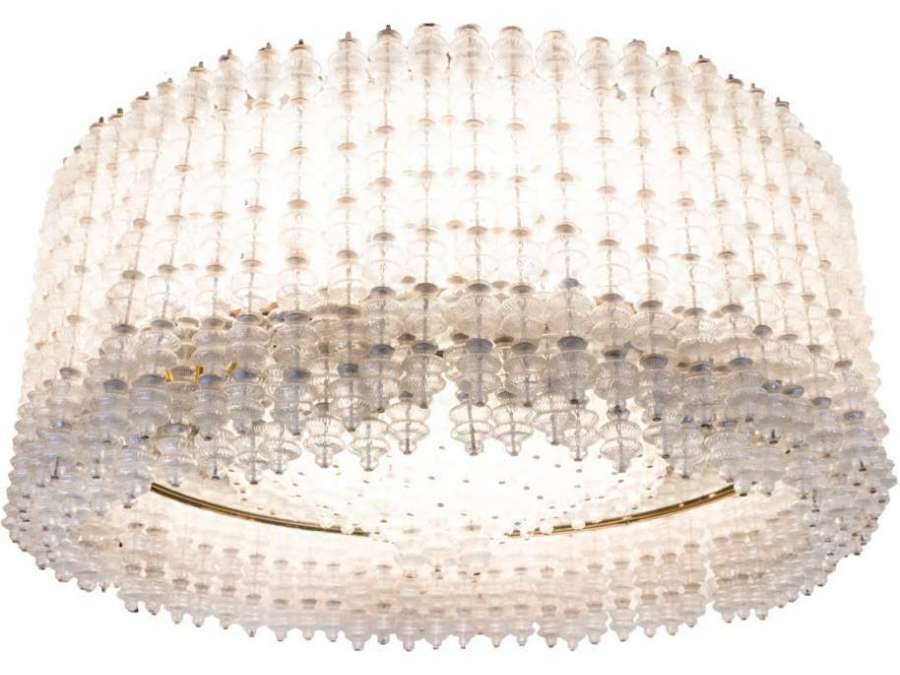 Seguso, Large Murano Glass Chandelier, 1950s - Ls41279701 - Ceiling Lights and suspensions