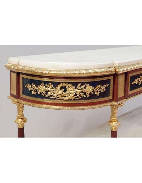 Adam Weisweiler, Console Desserte Style Louis XVI En Acajou, XIXe Siècle - LS32059951 - Consoles anciennes Adam Weisweiler, Console Desserte Style Louis XVI En Acajou, XIXe Siècle - LS32059951 - Consoles anciennes-Bozaart