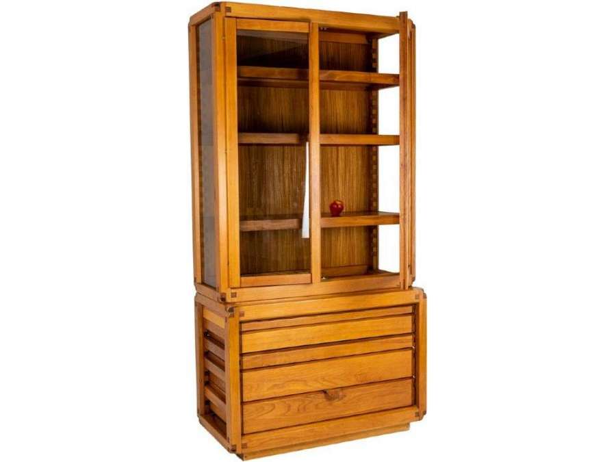 Pierre Chapo - 20th century wooden shelving unit