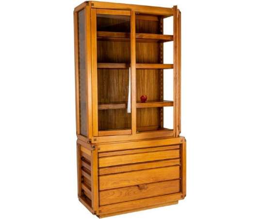 Pierre Chapo - 20th century wooden shelving unit