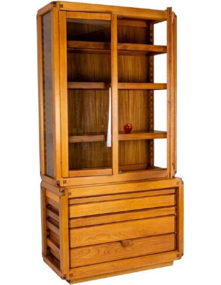 Pierre Chapo - 20th century wooden shelving unit-Bozaart