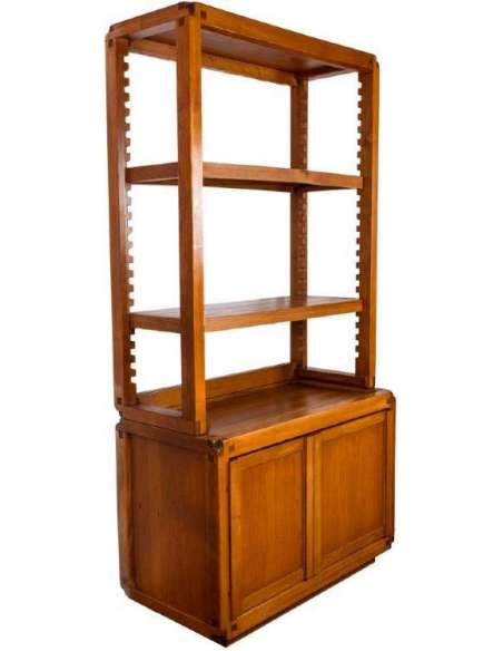 Pierre Chapo, Bookcase-Elm Shelves, 1960s, LS51182103A - bookcases-Bozaart