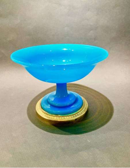 Coupe Baguier En Cristal d'Opale Turquoise - Opalines, verres émaillés-Bozaart