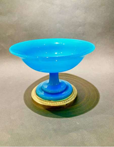 Turquoise Opal Crystal Baguier Cup - Opalines, enameled glasses-Bozaart