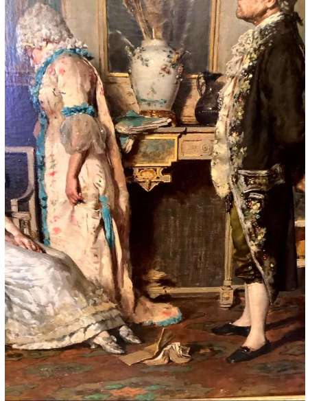 Peinture 19 Eme Siècle «  La Punition «  Par Vincenzo Volpe (1855-1929) - Tableaux scènes de genre-Bozaart