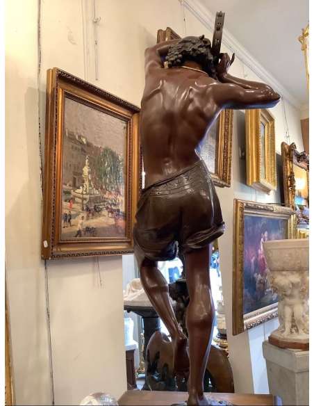 Bronze Par Albert- Ernest Carrier- Belleuse (1824-1887) Le Danseur Napolitain - Bronzes anciens-Bozaart