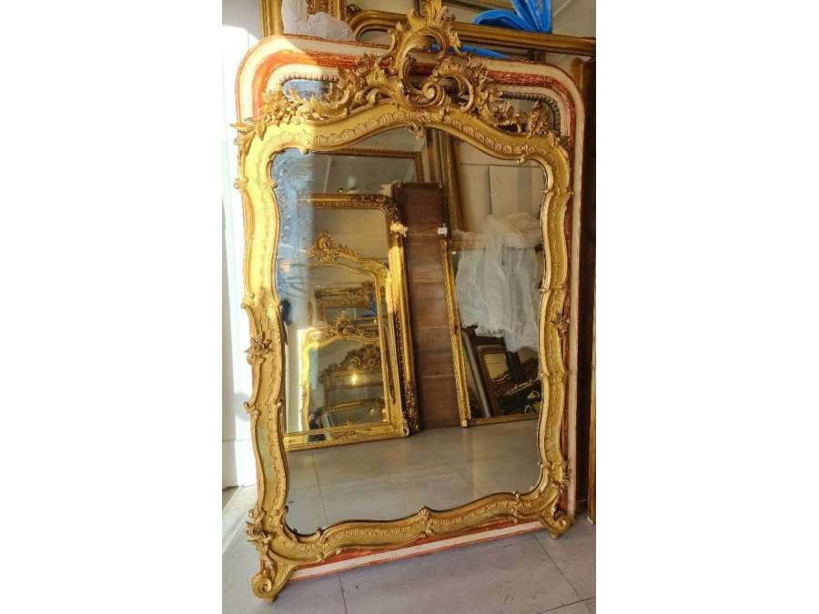 Très grand miroir Louis XV 120*185cm - miroirs