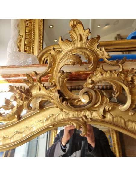 Very large Louis XV mirror 120*185cm - mirrors-Bozaart