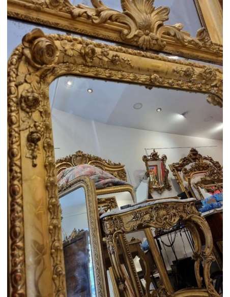Golden mirror Charle style X 85*115cm - fireplace mirrors-Bozaart