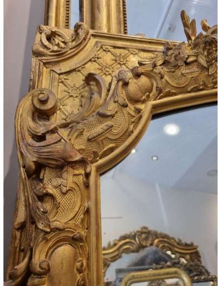 Très grand miroir Napoléon III de cheminée 130*195cm - miroirs de cheminée-Bozaart