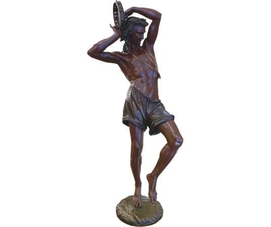 Bronze By Albert- Ernest Carrier- Belleuse (1824-1887) The Neapolitan Dancer - Ancient bronzes