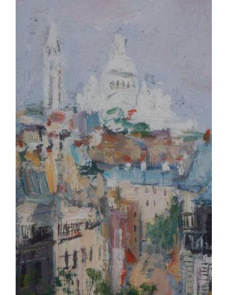 Serge Belloni, View Of Montmartre And The Sacré Coeur - Landscape Paintings-Bozaart