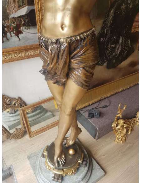 Large Art Deco Bronze Statue Oriental Dancer - Ancient Bronzes-Bozaart