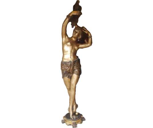 Large Art Deco Bronze Statue Oriental Dancer - Ancient Bronzes