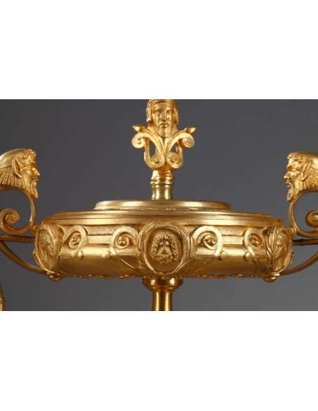 Paire De Cassolettes Couvertes Néo-byzantines En Bronze Doré Et Onyx. - coupes, vasques, cassolettes-Bozaart