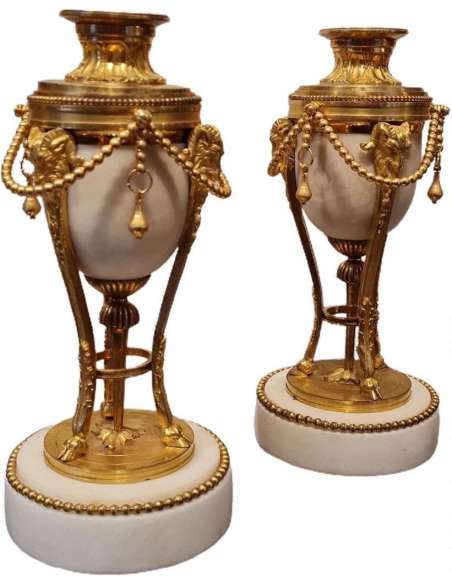 Louis XVI Reversible Candlesticks - Cassolettes - Candle Holders - Torches-Bozaart