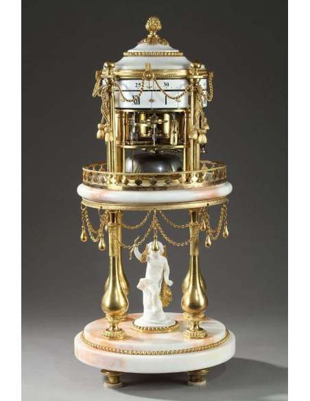 Pendulum with Rotating Circles "The Temple Of Love" - antique clocks-Bozaart