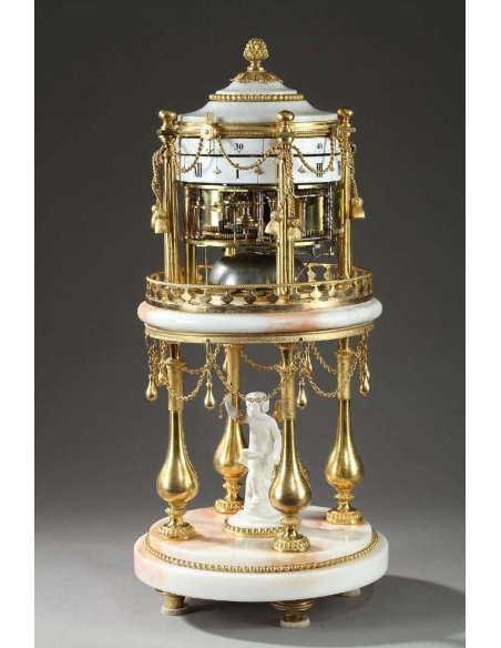 Pendulum with Rotating Circles "The Temple Of Love" - antique clocks-Bozaart