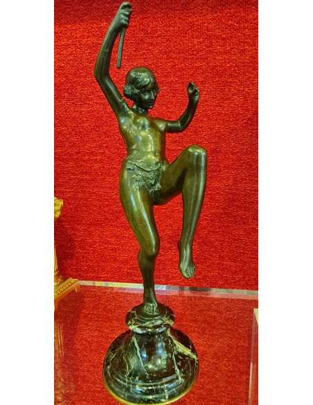 Bronze Art Déco, La Danseuse, Signé Clemencin - Bronzes anciens-Bozaart