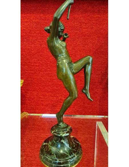 Bronze Art Déco, La Danseuse, Signé Clemencin - Bronzes anciens-Bozaart