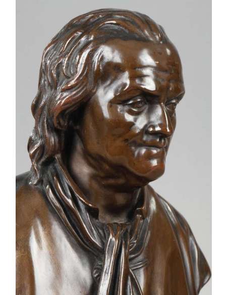 Bust Benjamin Franklin. F. Barbedienne - Ancient bronzes-Bozaart