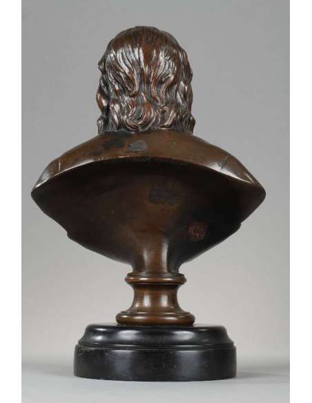 Buste Benjamin Franklin. F. Barbedienne - Bronzes anciens-Bozaart