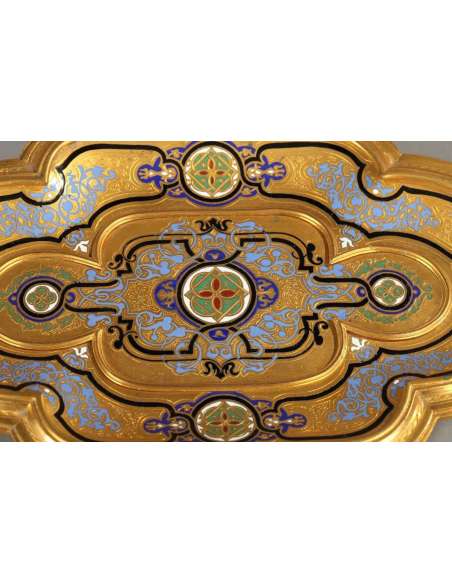 Cloisonné Bronze Tray Signed Giroux - trays, empty pockets-Bozaart