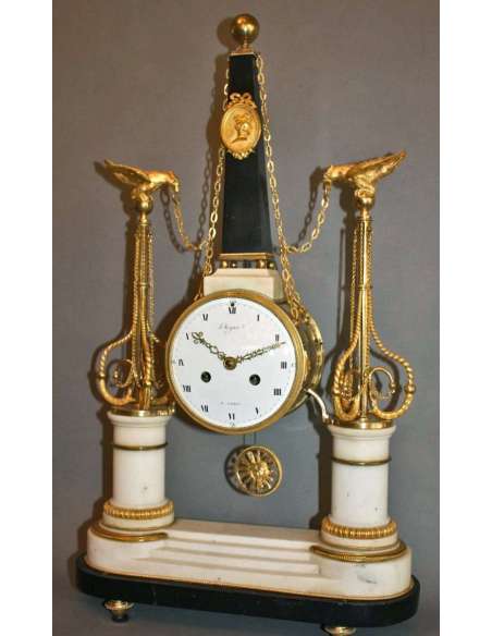 Louis XVI Clock Signed Degree - antique clocks-Bozaart