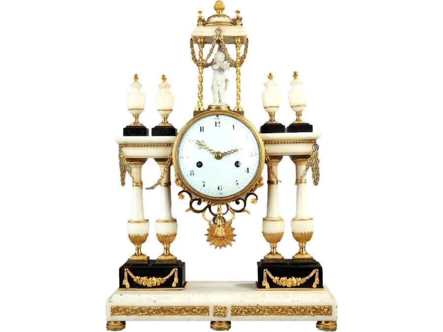 An Important Louis XVI Portico Clock