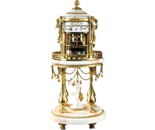 Pendulum with Rotating Circles "The Temple Of Love" - antique clocks